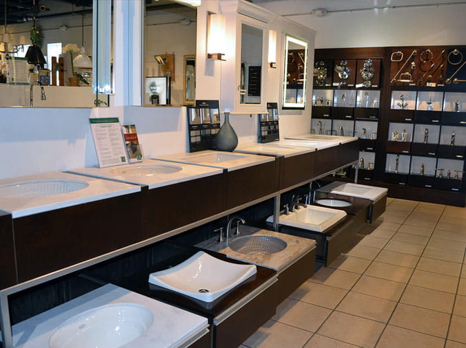 Kitchen & Bath Showroom at Green Art Plumbing Supply Freeport NY