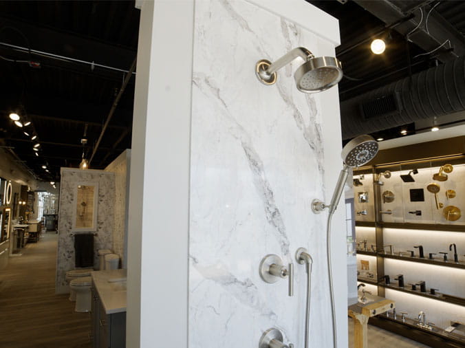 Sample shower at Green Art Plumbing Supply Freeport