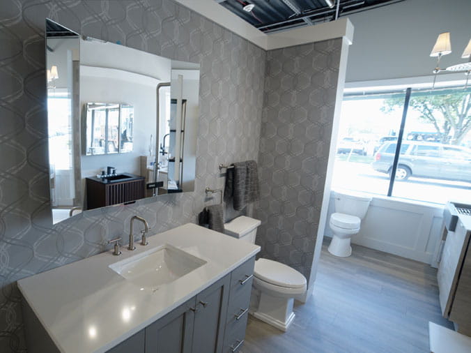Sample bathroom anbd toilet at Green Art Plumbing Supply