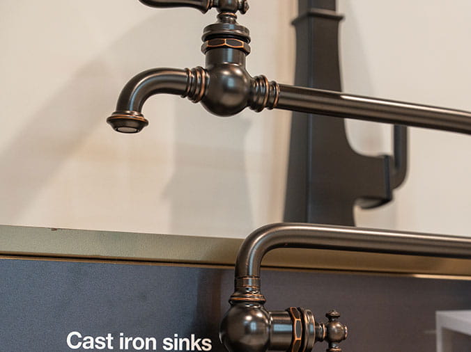 Fancy sinke faucet at Green Art Plumbing Supply